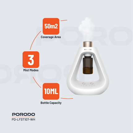 The Porodo Lifestyle Aroma Sphere Waterless Diffuser is sleekly built and really innovative in creating a soothing ambiance indoors. Ergonomically des