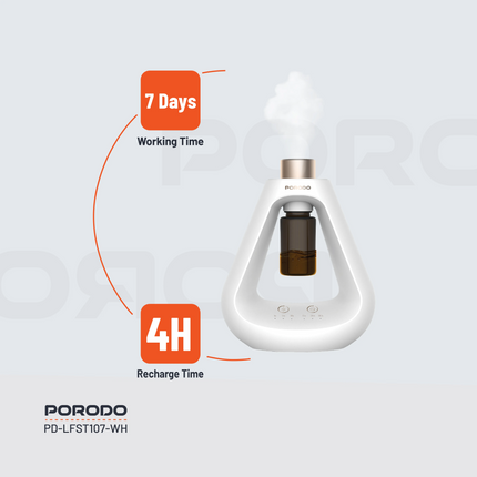 The Porodo Lifestyle Aroma Sphere Waterless Diffuser is sleekly built and really innovative in creating a soothing ambiance indoors. Ergonomically des