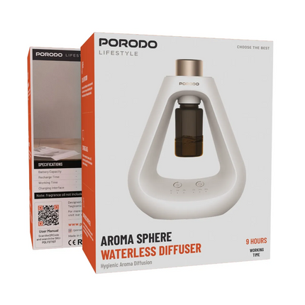 The Porodo Lifestyle Aroma Sphere Waterless Diffuser is sleekly built and really innovative in creating a soothing ambiance indoors. Ergonomically des