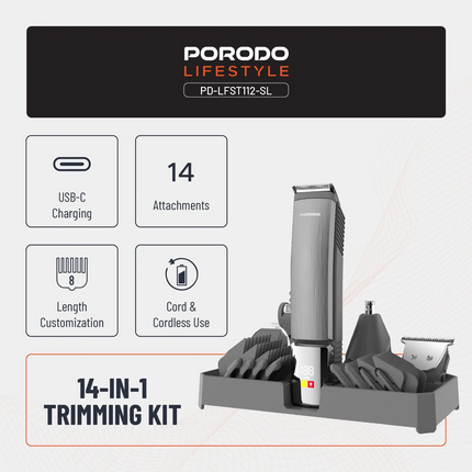 Porodo Lifestyle 14-IN-1 Trimming Kit