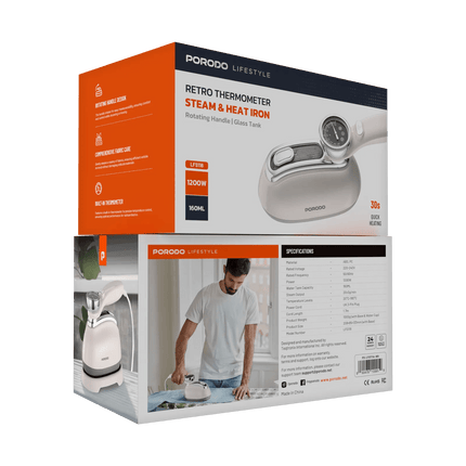Porodo Lifestyle Retro Thermometer Steam & Heat Iron - Clix