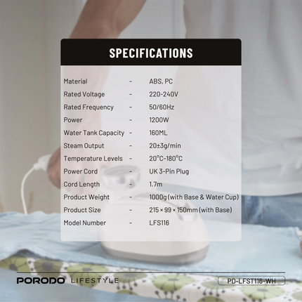 Porodo Lifestyle Window Cleaner is an extremely hassle-free cleaner with a 9W rating power and 1kPa suction power. There is no cord to tie you down in