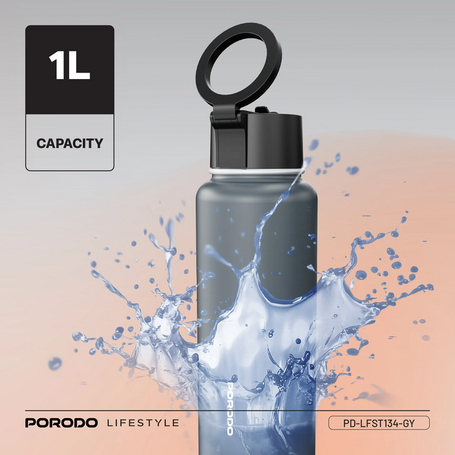This Porodo Lifestyle Magnetic Mount Water Bottle is an ultimate versatile, portable hydration medium specifically created for modern, busy lifestyles