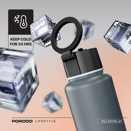 This Porodo Lifestyle Magnetic Mount Water Bottle is an ultimate versatile, portable hydration medium specifically created for modern, busy lifestyles