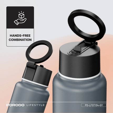 This Porodo Lifestyle Magnetic Mount Water Bottle is an ultimate versatile, portable hydration medium specifically created for modern, busy lifestyles