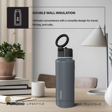 This Porodo Lifestyle Magnetic Mount Water Bottle is an ultimate versatile, portable hydration medium specifically created for modern, busy lifestyles