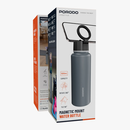 This Porodo Lifestyle Magnetic Mount Water Bottle is an ultimate versatile, portable hydration medium specifically created for modern, busy lifestyles