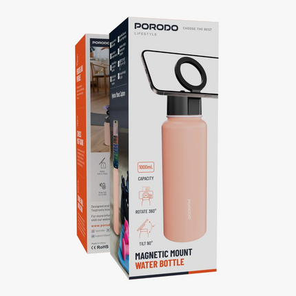 This Porodo Lifestyle Magnetic Mount Water Bottle is an ultimate versatile, portable hydration medium specifically created for modern, busy lifestyles