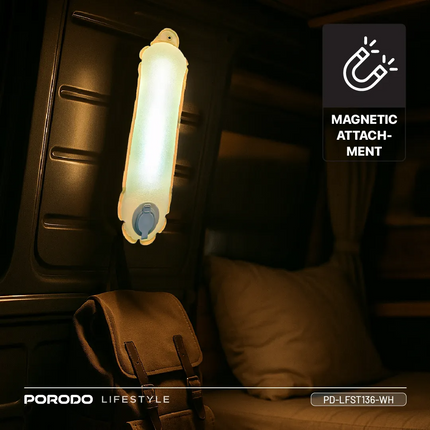 The Porodo Lifestyle Inflatable Outdoor Magnetic Tube Light is a versatile, durable outdoor lighting option for adventure. The luminance is rated at 1
