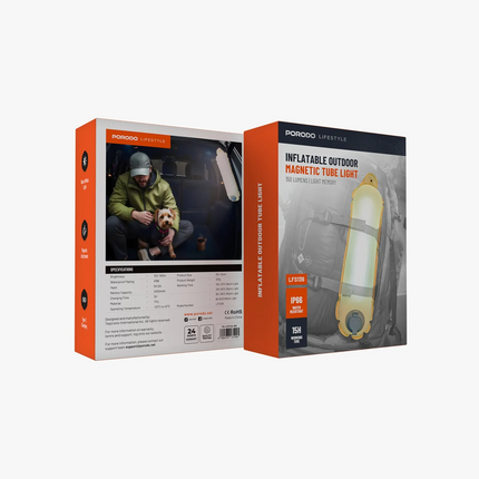 The Porodo Lifestyle Inflatable Outdoor Magnetic Tube Light is a versatile, durable outdoor lighting option for adventure. The luminance is rated at 1