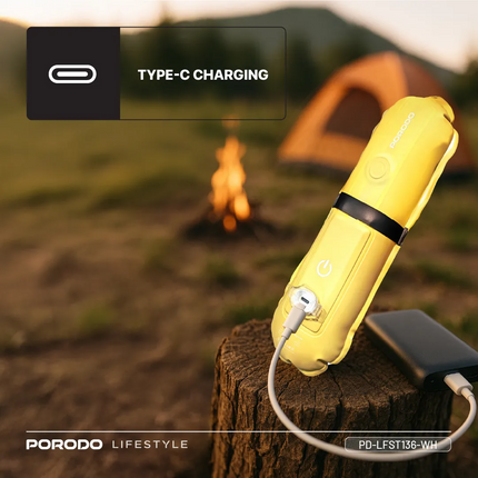 The Porodo Lifestyle Inflatable Outdoor Magnetic Tube Light is a versatile, durable outdoor lighting option for adventure. The luminance is rated at 1