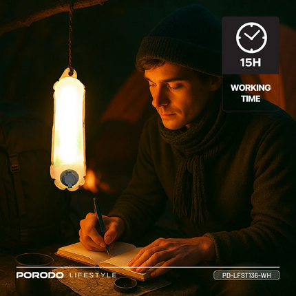 The Porodo Lifestyle Inflatable Outdoor Magnetic Tube Light is a versatile, durable outdoor lighting option for adventure. The luminance is rated at 1