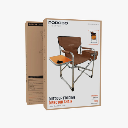 Porodo Lifestyle Outdoor Folding Director Chair is a perfect combination of strength, comfort, and usability for outdoor consumers. The durable 600DPE