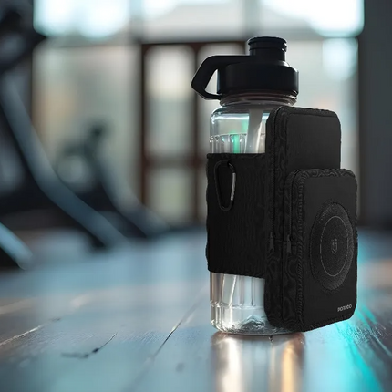 Porodo Lifestyle Magnetic Water Bottle Sleeve is constructed using durable neoprene material, which provides excellent protection and insulation for y