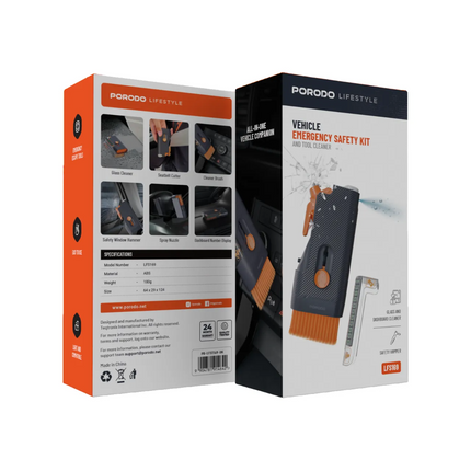 The Porodo Lifestyle Vehicle Emergency Safety Kit is a must-have for any driver, providing tools that form the very basis of safety. This kit comprise