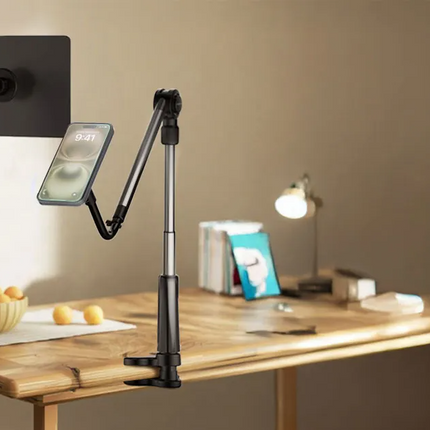 Porodo presents its new stand model, Lazy Man Stand with Magnetic Suction. It’s crafted with high quality ABS, PC and Aluminum Alloy, which give you a