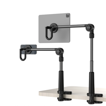 Porodo presents its new stand model, Lazy Man Stand with Magnetic Suction. It’s crafted with high quality ABS, PC and Aluminum Alloy, which give you a