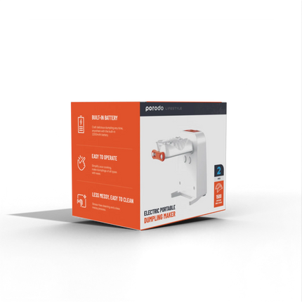 The Porodo LifeStyle Portable Dumpling Maker is an electronic and portable dumpling maker that makes it easy to create delicious dumplings at home. Wi