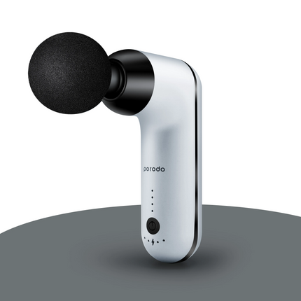 To relieve muscle stress and discomfort, use the cordless, portable, and lightweight Porodo Lifestyle 12V Varying Speed Massage Gun. This fantastic to