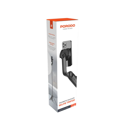 Porodo Magnetic Magsafe Selfie Tripod is one of our newest models in the tripod series. This product comes with a wireless shutter to help you take pi