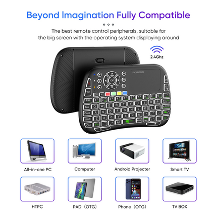 Discover the Porodo Universal Wireless Keyboard in sleek black, carefully crafted for a world that demands versatility. With an integrated mousepad an