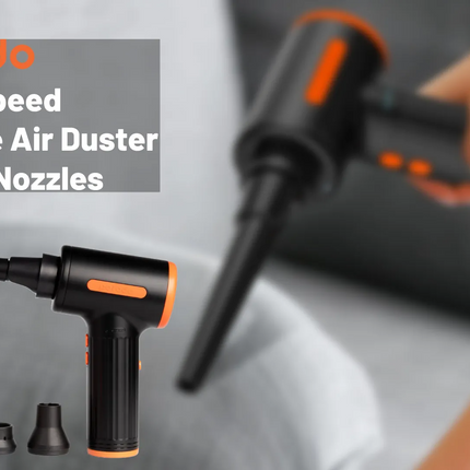 The Porodo Triple Speed Portable Air Duster is an essential tool for effectively cleaning keyboards, computers, and other delicate electronics. With i