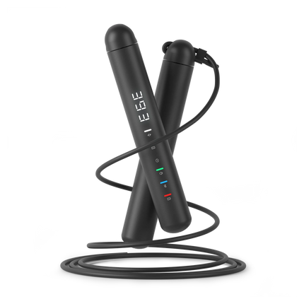 The Porodo Lifestyle Smart Skipping Rope is a cool and innovative sports gadget. It easily connects to your phone from up to 15 meters away via Blueto