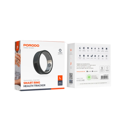 The Porodo Smart Wearable Ring with Touch Function is a multi-functional accessory designed for both health monitoring and activity tracking. With fea