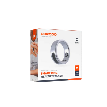 The Porodo Smart Wearable Ring with Touch Function is a multi-functional accessory designed for both health monitoring and activity tracking. With fea
