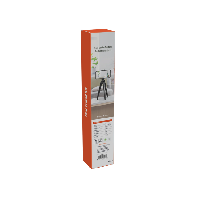 The Porodo Table Tripod supports up to 3kg is a perfect option for compact setups. Made from aluminum and ABS, it combines strength with lightweight c