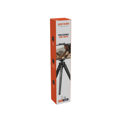 The Porodo Table Tripod supports up to 3kg is a perfect option for compact setups. Made from aluminum and ABS, it combines strength with lightweight c
