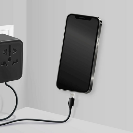 The Porodo Universal Travel Adapter is a versatile charging solution for your devices in over 150 countries. it has a dual-port USB-A fast charger tha