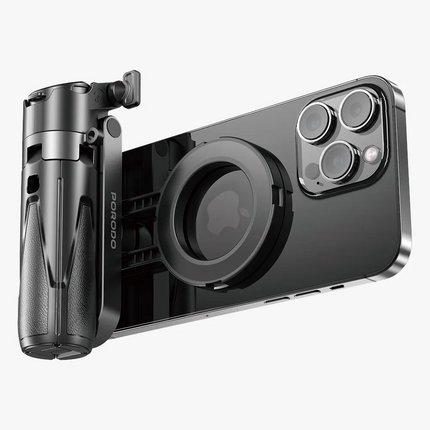 The Porodo Quad Base Selfie Stick is a gadget that allows users to effortlessly capture stunning photos and videos. With its lightweight design it com