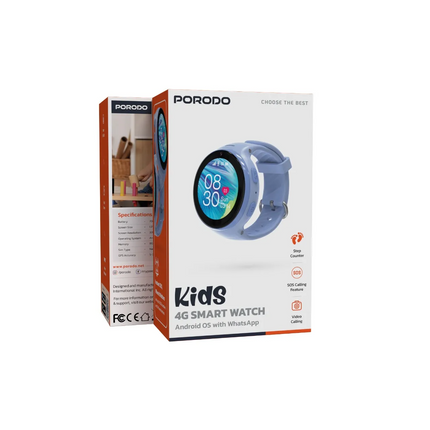 Surprise your kid with Porodo 4G Kids Smartwatch! This smartwatch has 700mAh Battery capacity, offering approximately 2 days of working time. This mul