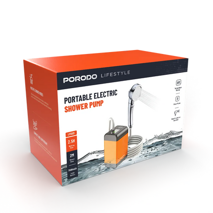 Porodo Lifestyle Portable Electric Shower Pump - Designed to make comfort and convenience go with you wherever you may need to go, the Porodo Lifesty...