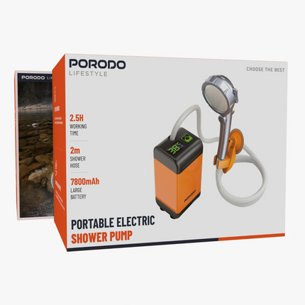 Porodo Lifestyle Portable Electric Shower Pump - Designed to make comfort and convenience go with you wherever you may need to go, the Porodo Lifesty...