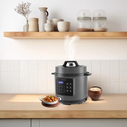 The Porodo Lifestyle 1300W Multi-Cuisine Pressure Cooker is an all-in-one appliance for the kitchen, inherently elevating the joy of cooking by making