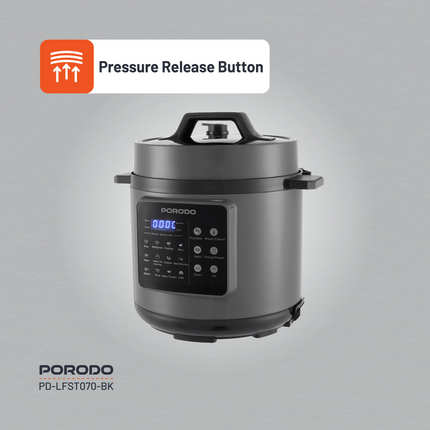 The Porodo Lifestyle 1300W Multi-Cuisine Pressure Cooker is an all-in-one appliance for the kitchen, inherently elevating the joy of cooking by making