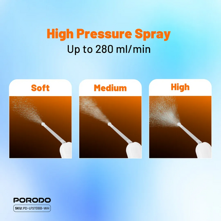Porodo Lifestyle Electric Travel Bidet - The Porodo Lifestyle Electric Travel Bidet is compact and convenient for hygiene on the go