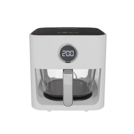 Porodo Lifestyle 5L Glass Pot Air Fryer – The Perfect combination of form and function for healthier cooking in the home! Running on 220-240V and 1200
