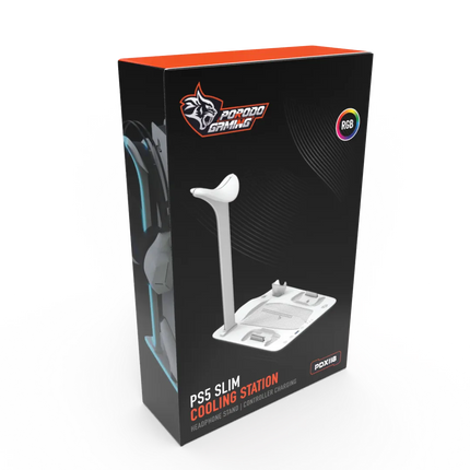 Keep your gaming area organized with the Porodo Gaming PS5 Slim Stand. This stand features a magnetic charger that powers up your PS5 Edge Controller 