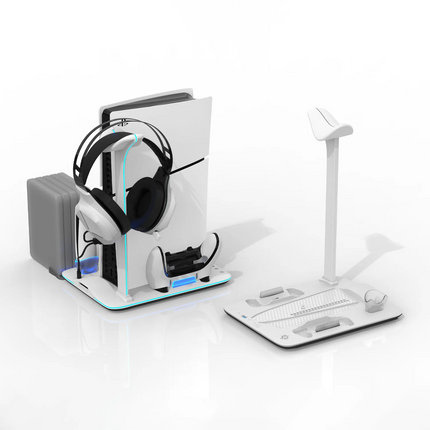 Keep your gaming area organized with the Porodo Gaming PS5 Slim Stand. This stand features a magnetic charger that powers up your PS5 Edge Controller 