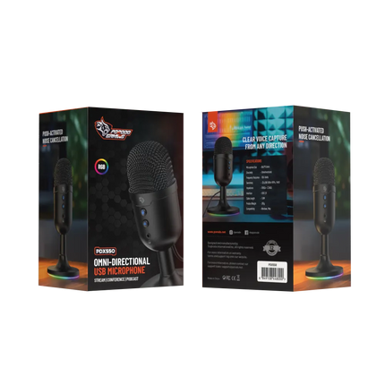 The Porodo Gaming Omni-Directional USB Microphone represents a high-class integrated audio solution that targets computer game players, streamers, and