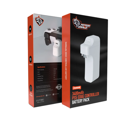 Enhance your gaming experience with the Porodo Gaming 3400mAh PS5 Edge Controller Battery Pack, an essential accessory for dedicated gamers. Featuring