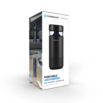 The Powerology Portable Air Purifier is efficiently designed to maintain clean air in any environment. For convenience, the air purifier is designed w