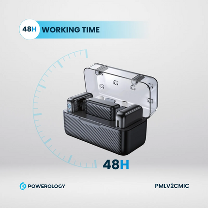 The Powerology Dual Microphone Professional Set represents a wireless high-grade audio solution with crystal-clear sound and smooth connectivity, spec