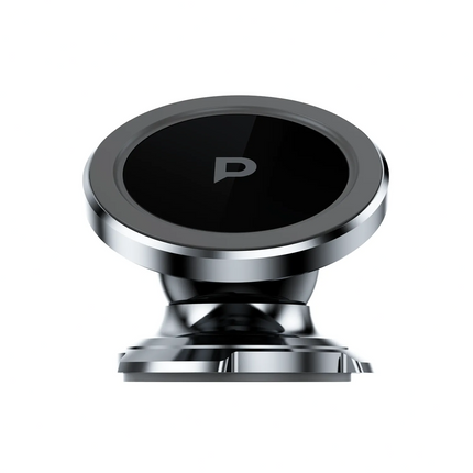 POWEROLOGY HEAVY DUTY MAGNETIC CAR MOUNT 360 ROTATABLE WITH 3M METAL PLATES - SILVER