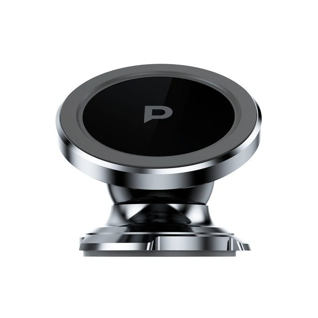 POWEROLOGY HEAVY DUTY MAGNETIC CAR MOUNT 360 ROTATABLE WITH 3M METAL PLATES - SILVER