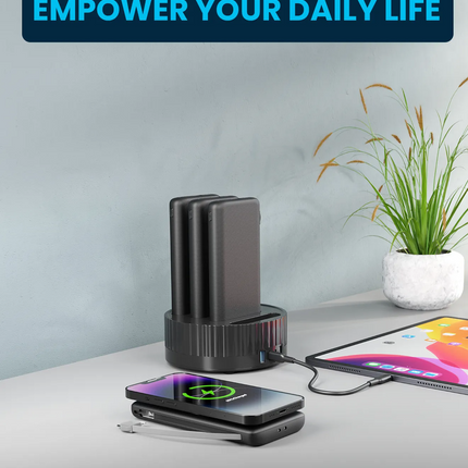 If you feel the absence of a strong power bank on your desk, Powerology Terminal power bank is exactly what you need! This power bank consists of 4 un