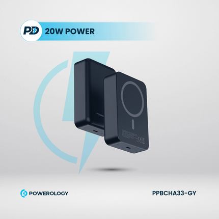 Here is the powerful and ultimate solution for your charging needs: Powerology 20000 mAh Magsafe power bank. You have a fast 20W PD (power delivery) t